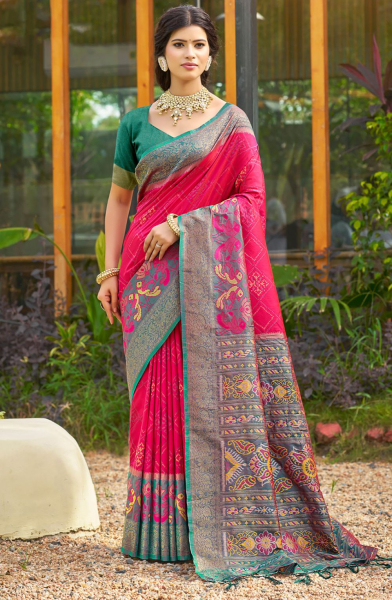 Red Soft Silk Woven Saree for Festival