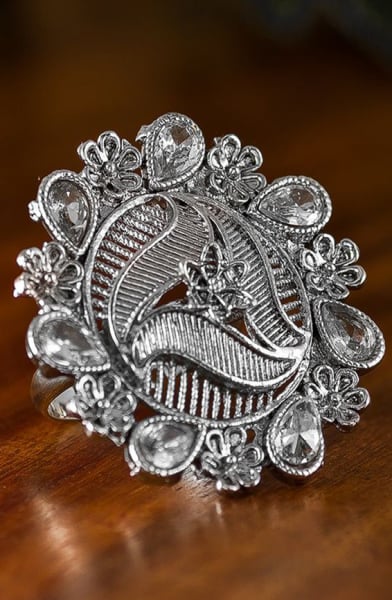 Classic Silver Studded Ring