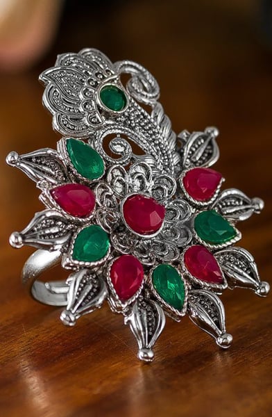 Heavy Studded Silver Ring