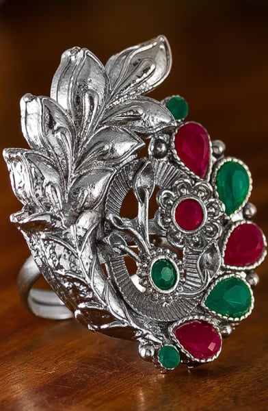 Exclusive Silver Studded Ring