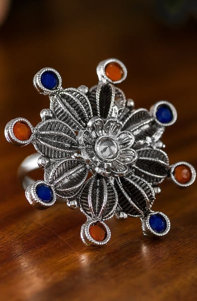 Antique Silver Studded Ring