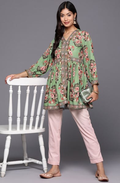 Sea Green Crepe Tunic