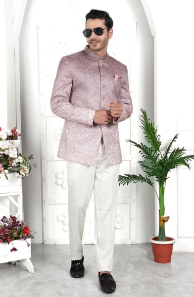 Shaded Onion Pink Art Silk Blazer