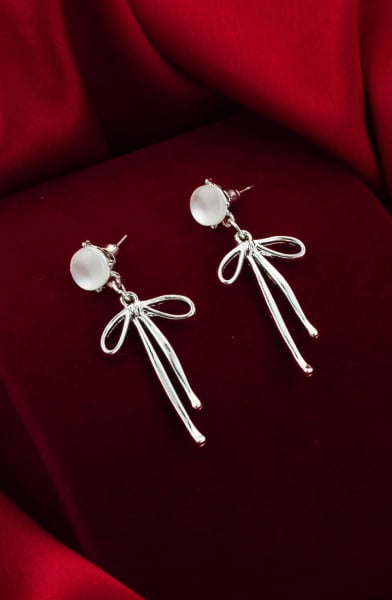 Silver Designer Studded Earrings