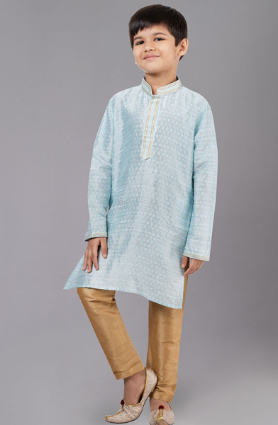 Sky Blue Kids Kurta Set