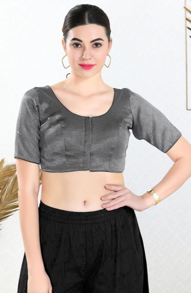 Slate Grey Shimmer Blouse