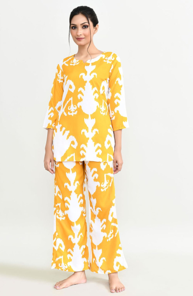 Sunny Yellow Cotton Readymade Co-Ord Set