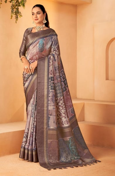 Timeless Jacquard Silk Purple Saree