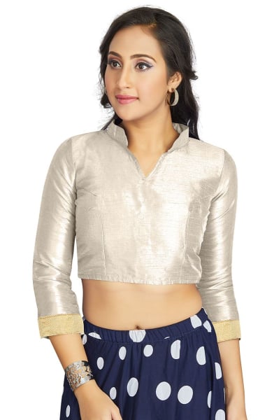 White Art Silk Blouse