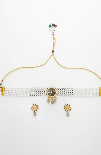 White Designer Necklace Set