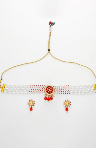 White Designer Necklace Set