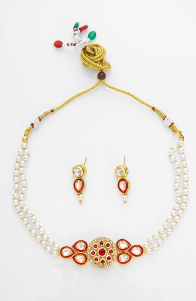 White Designer Necklace Set
