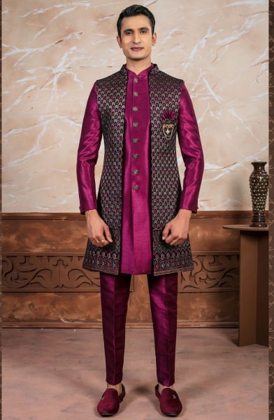 Wine Heavy Indo Western Outfit