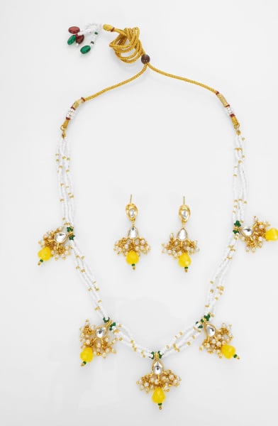 Yellow Designer Necklace Set