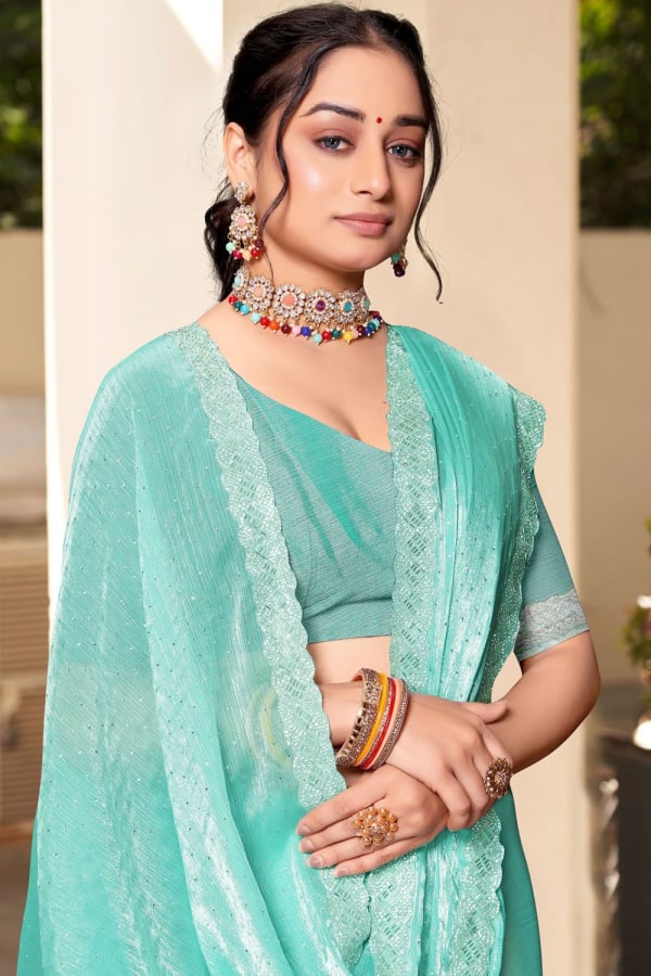 Green saree matching jewellery hotsell