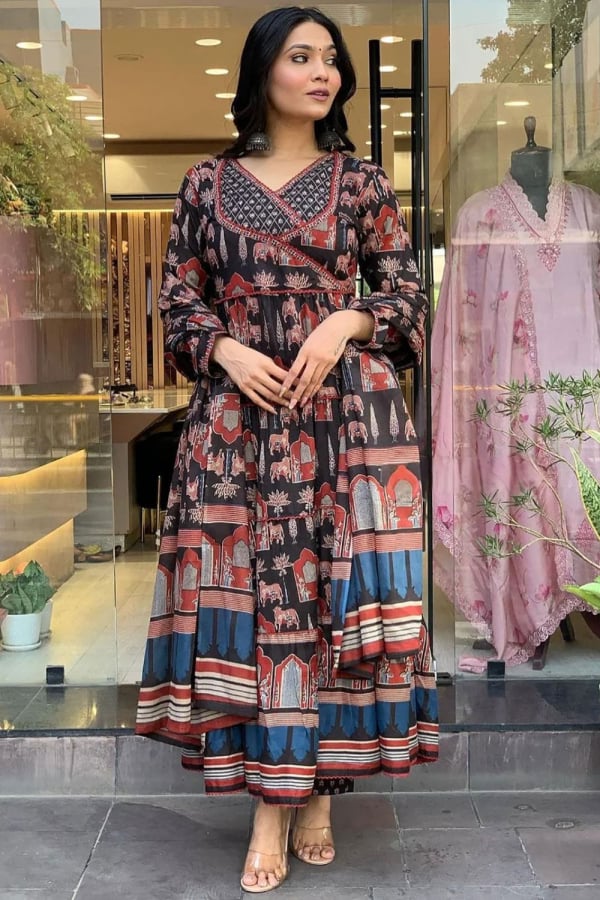 Anarkali suit fabric top