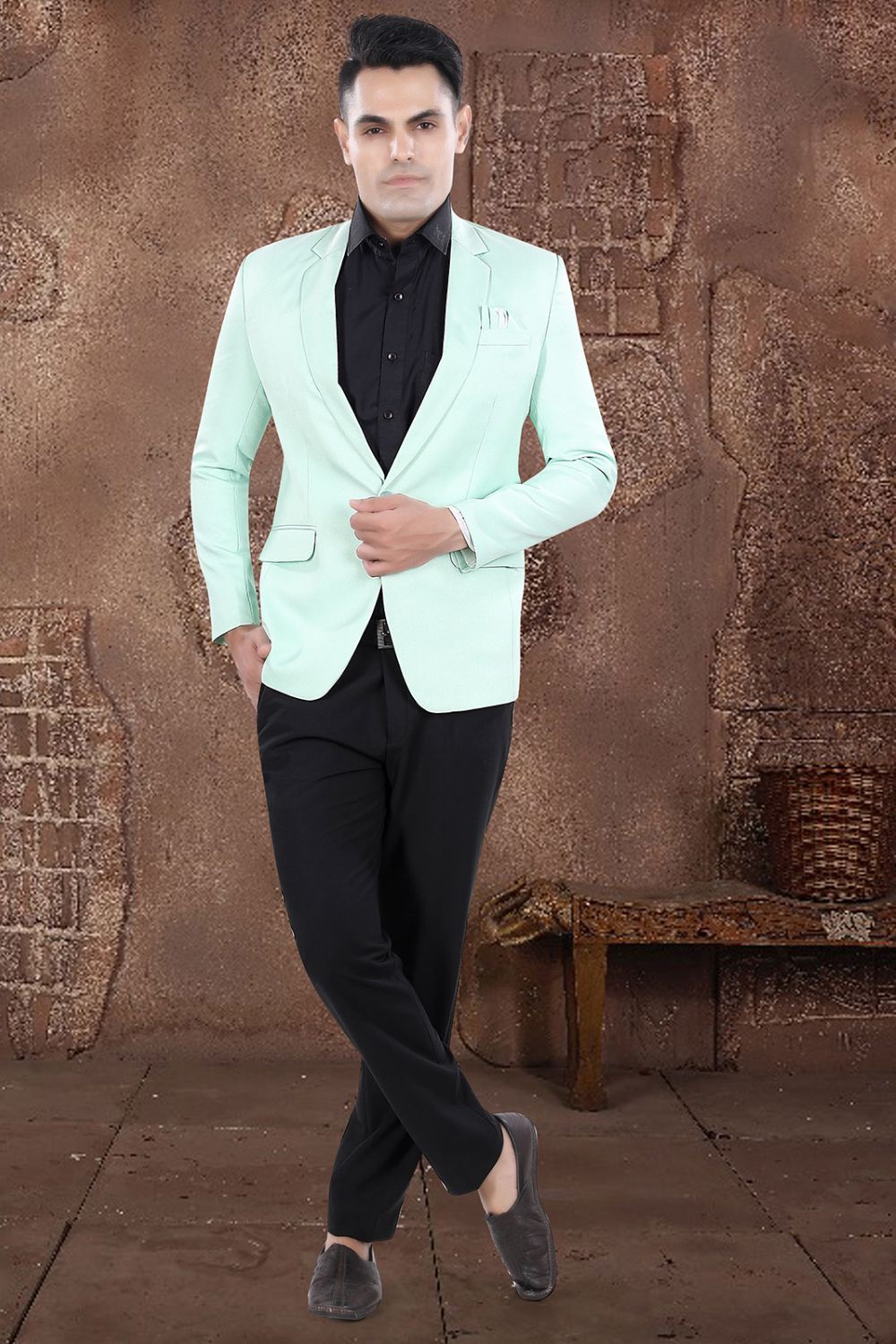 lime green ball dress Men Sage Light Green Suit