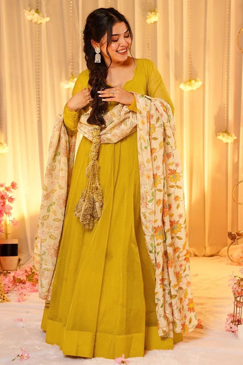 silk gown dress with dupatta Buy Party Wear Black Digital Printed Dola Silk Gown With Dupatta Online  From Surat Wholesale Shop