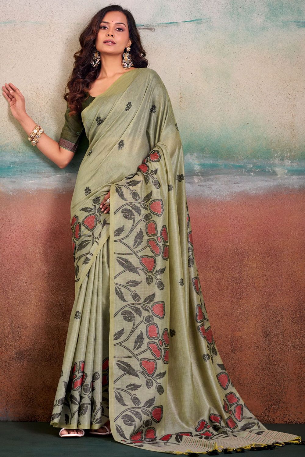 open lace back dress Beautiful Teal Color Party Wear Saree