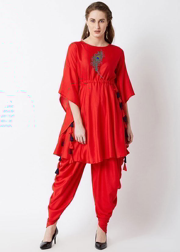 Indian Designer Party Wear Look Top ,Dhoti Salwar and Dupatta Set Salwar  Kameez | eBay