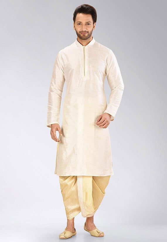 silk dhoti kurta set